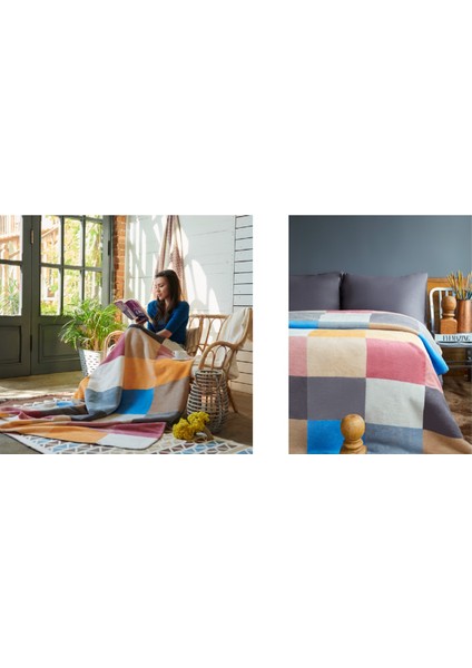 Lüks Peluş Battaniye 22130A Tek Kişilik 160X220 - Kalın Isıtan Battaniye