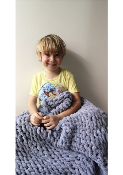 El Örgüsü Koltuk Şalı - Tv Battaniyesi (100X180CM)