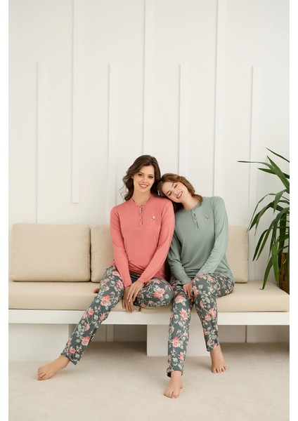 Kadın Uzun Kollu Pijama Takımı modelleri