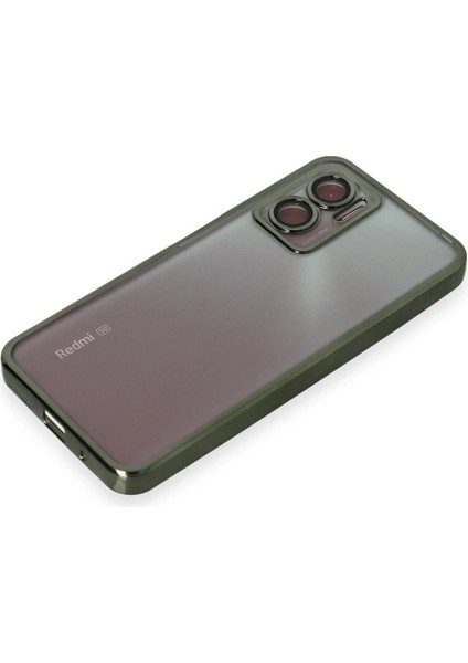 Xiaomi Redmi Note 11E Kılıf Lensli Silikon - Yeşil fırsatları