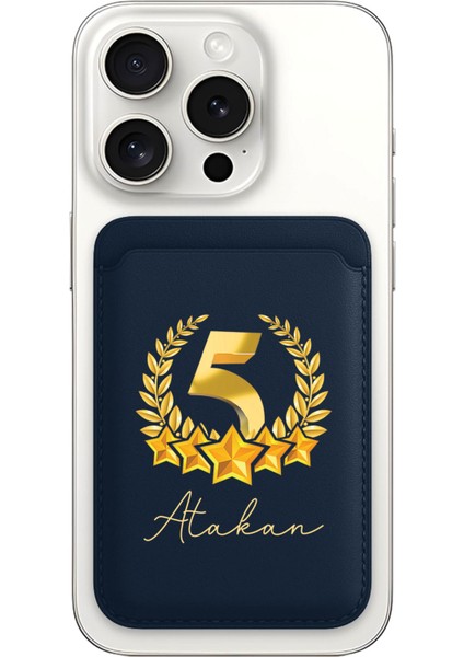 iPhone 11 12 13 14 15 16 17 Pro Max Air Kılıf Magsafe Kartlık Kişiye Özel Isim Yazılı Lacivert - Gerçek Şampiyon