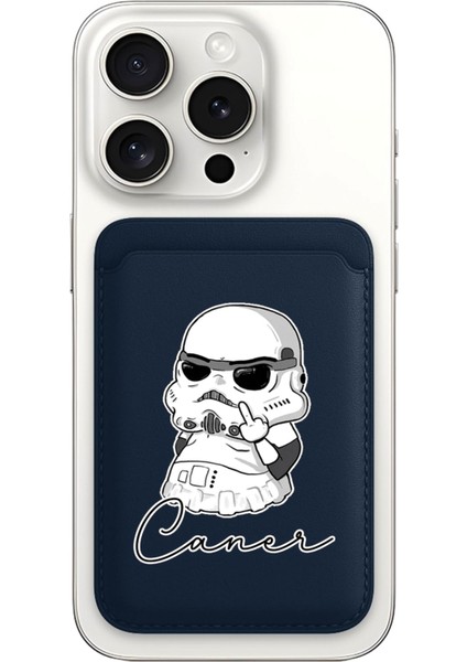 iPhone 11 12 13 14 15 16 17 Pro Max Air Kılıf Magsafe Kartlık Kişiye Özel Isim Yazılı Lacivert - Wars