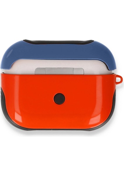 Airpods Pro (1.nesil) 3in1 Kılıf - Kırmızı-Lacivert modelleri