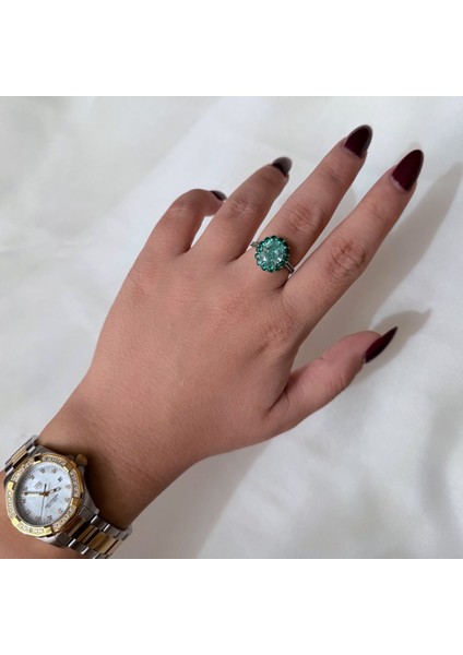 Zümrüt Papatya Ithal Gümüş Yüzük fırsatları