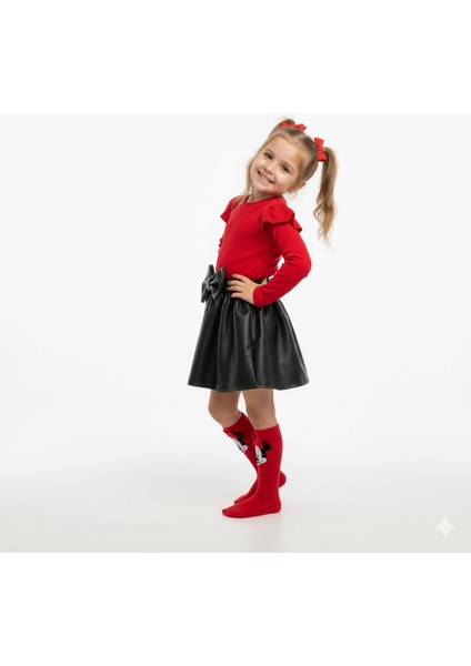 Deri Etek Badi, Diz Altı Çorap Takımı 4 yaş Kız Çocuk Takım fırsatları