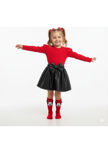 Deri Etek Badi, Diz Altı Çorap Takımı 9-12 ay Kız Çocuk Takım modelleri