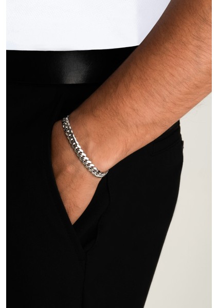 Apollo Italyan Gümüş Erkek Zincir Bileklik fırsatları