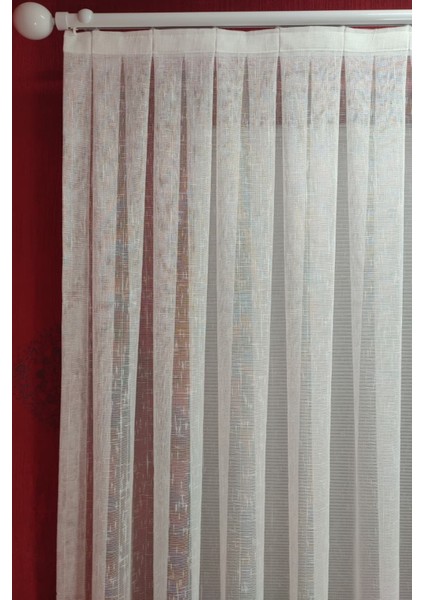 1/3 Sık Pileli Naturel Keten Tül Perde Ütü Istemez Her Odaya Uygun Özel Ölçü