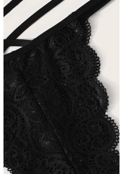 Kadın Siyah Dantel Sütyen Külot Takımı fırsatları