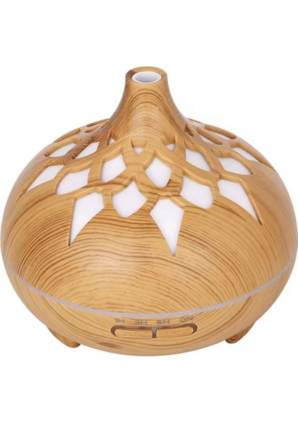 Aroma Difüzör Gece Işığı 7 LED Desenli Nemlendirici Kumandalı Buhar Makinesi 550 ml