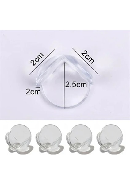 Bebek Çocuk Yumuşak ve Esnek Dairesel Şeffaf Yapışkanlı Güvenlik Köşe Koruyucu (4 Adet) fiyatları