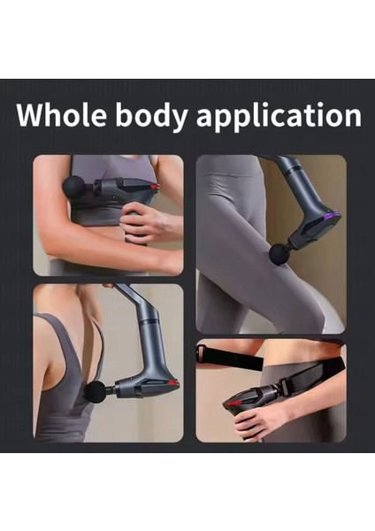 Yeni Nesil Profesyonel LCD Göstergeli Şarjlı Tüm Vucut Masaj Tabancası