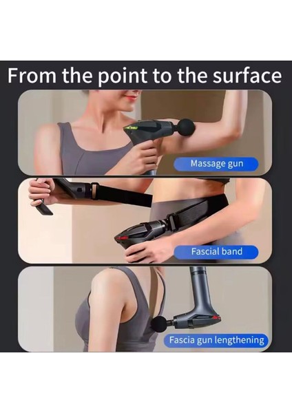 Yeni Nesil Profesyonel LCD Göstergeli Şarjlı Tüm Vucut Masaj Tabancası