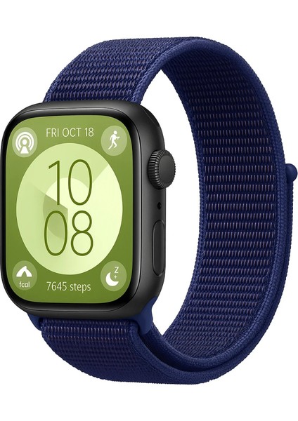 Huawei Fit 4 Hasırlı Cırtcırtlı Kordon - Lacivert-Mürdüm