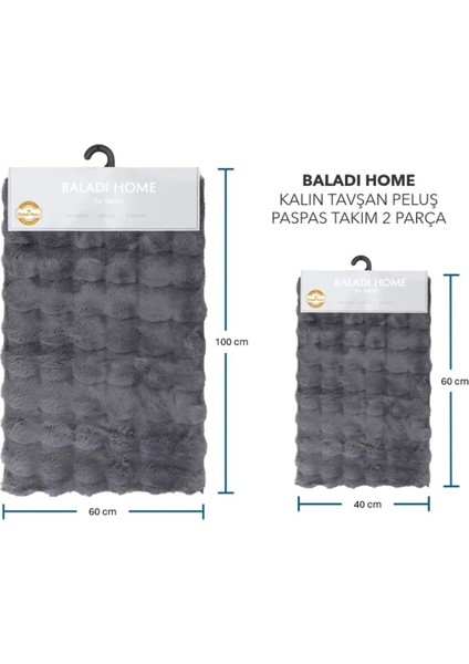 Kalın Peluş Paspas Tavşan Takım 2parça ( 1 Takım Satış ) Birinci Kalite fiyatları