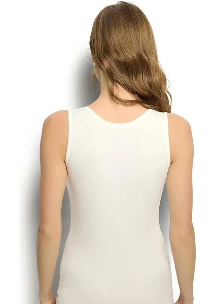 Kadın Tekli Ekru Modal Dantelli Geniş Askılı V Yaka Atlet fırsatları