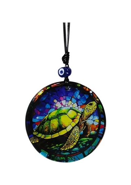 Kaplumbağa Desenli Mavi Renk 12 cm Duvar Süsü modelleri