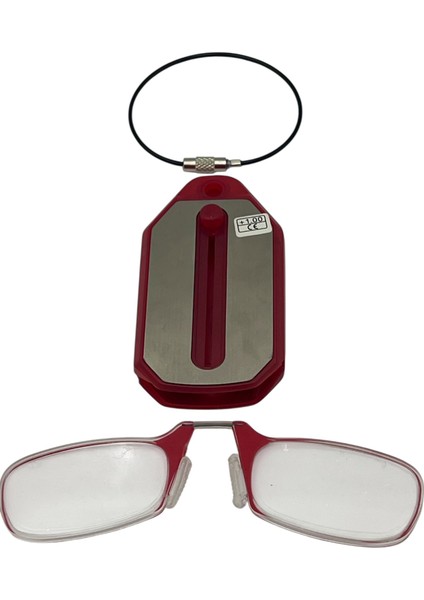 Burun Üstü Pratik Mini, Anahtarlıklı SİYAH Yakın Gözlüğü,