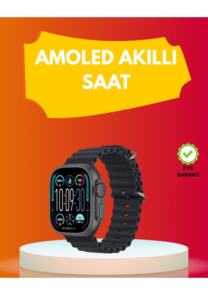 Amoled Ekran 49MM Ultra Tasarım 3 Kordonlu Akıllı Saat