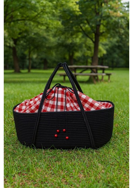 Hasır Piknik Sepeti – Doğal Hasır Örgü, Geniş Kapasiteli, Kamp & Bahçe Piknik Çantası modelleri