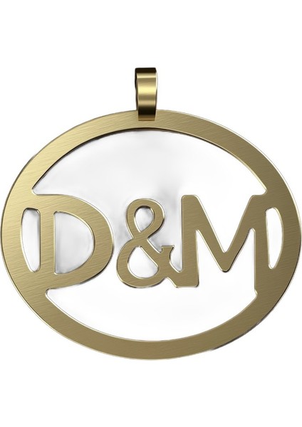 8 Ayar Altın Kolye Ucu D&m GM10979 0.5 gr