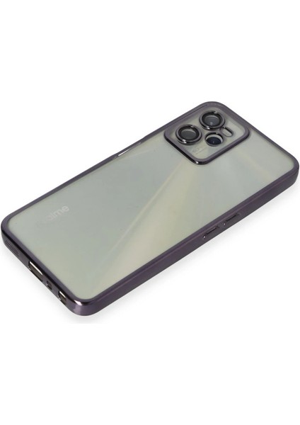 Realme C35 Kılıf Lensli Silikon - Mor fırsatları