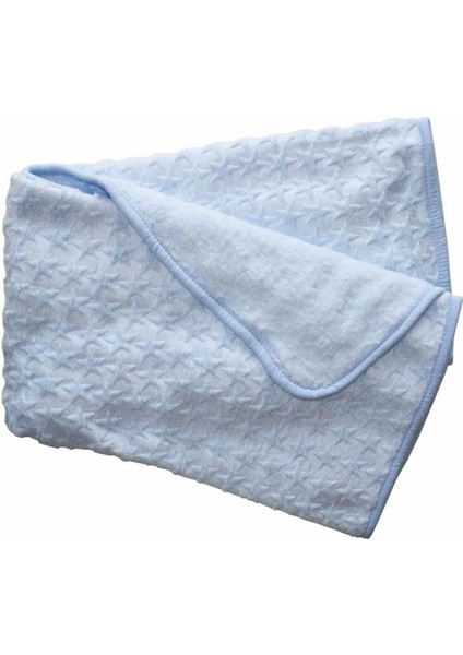 Mavi Yıldız Kabartmalı Kalın Peluş Battaniye 100*120 cm fiyatları