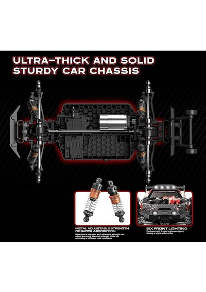 55 Km/h Hız Yapan Süspansiyonlu Profesyonel Kumandalı Arazi Aracı Rock Crawler Servo Motor 1:14