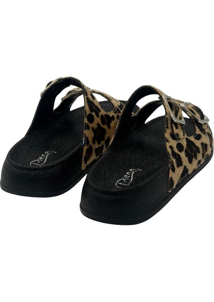 Kadın Ortopedik Taban Leopar Desen Rahat Günlük Kullanım ve Plaj Terliği fırsatları