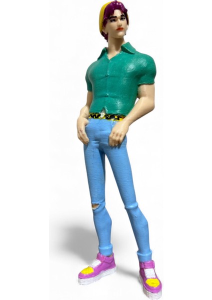 Hd Abby Kpop Saja Tarzı – El Boyama 3D Koleksiyon Figürü | Demon Hunters Esintili, Fanart Tasarım