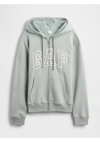 Kadın Açık Yeşil Gap Logo Fleece Fermuarlı Sweatshirt fiyatları