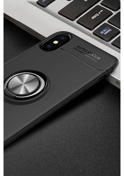 Nrzsnt Newface Iphone Xs Max Kılıf Range Yüzüklü Silikon - Siyah fiyatları