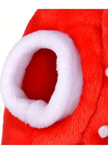 Noel Baba Geyiği Köpek Kostümü – Küçük Irk Evcil Hayvanlar Için Polyester Kapüşonlu Çıtçıtlı Fleece Tatil Kıyafeti indirimleri
