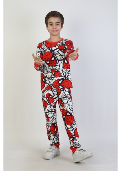 Ideal Sepet-Isob Ör. Adam Desenli Interlok %100 Pamuk Erkek Çocuk Pijama Takımı 3-13 Yaş 51519 modelleri