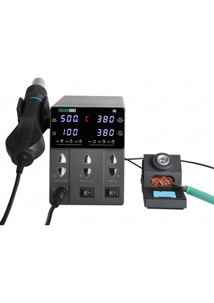 Sugon 212 2’si 1 Arada Hava Tabancası ve Lehim Havya Istasyonu 760W LCD Bga Tamir Lehimleme modelleri