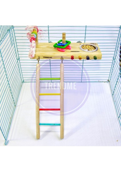 Trendme Kafes Içi Kuş Merdivenli Yemlikli Balkon Oyuncak fiyatları