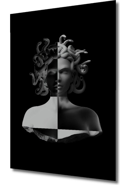 Dekoratif Ahşap Kare Medusa Yansıması Tablosu Ev/ofis/işyeri/salon/mutfak/banyo Tablo fiyatları