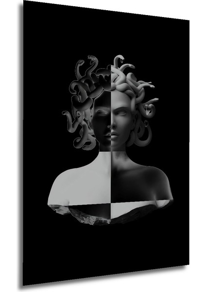 Dekoratif Ahşap Kare Medusa Yansıması Tablosu Ev/ofis/işyeri/salon/mutfak/banyo Tablo modelleri