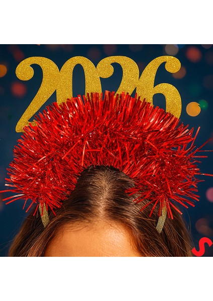 Yılbaşı 2026 Simli Taç - Altın modelleri