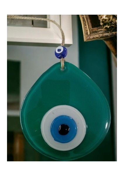 Mavi Nazar Boncuklu Yeşil Renk Nazar Boncuklu Damla Desen El Yapımı Duvar Süsü modelleri