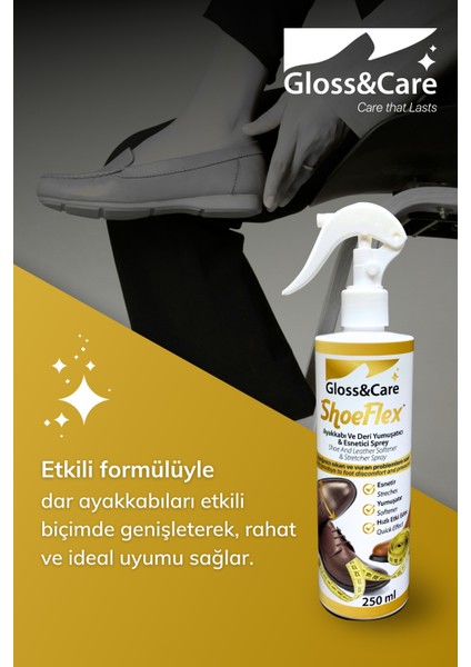 Shoeflex™ Ayakkabı Streç Deri Yumuşatıcı Sprey Ayakkabı Vurması Sıkması Önleyici Spreyi 250 ml fırsatları