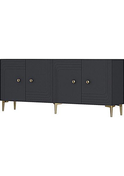 KA1805A - Lessi Konsol, Kahve Köşesi ve Tv Sehpası 180 cm Antrasit fırsatları