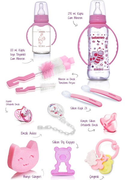 Yenidoğan Cam Biberon ve Emzik Seti, Özel Kutuda, Bpa Içermez, Bebek Hediye Seti fiyatları