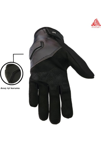 Motosiklet Eldiveni, Yumruk ve Avuç Içi Korumalı, Reflektörlü Nefes Alabilir Tasarım, 3 Mevsimlik modelleri