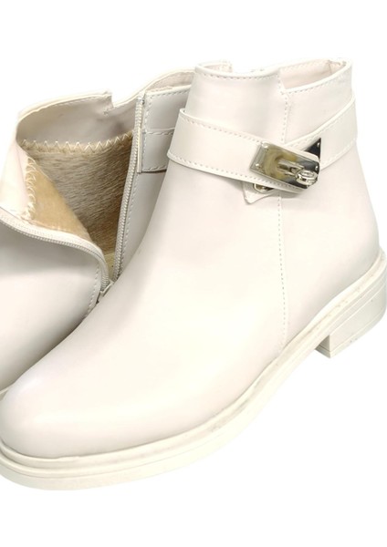 Günlük Kadın Deri Bot Fermuarlı Tokalı Yarım Kaymaz Taban fırsatları
