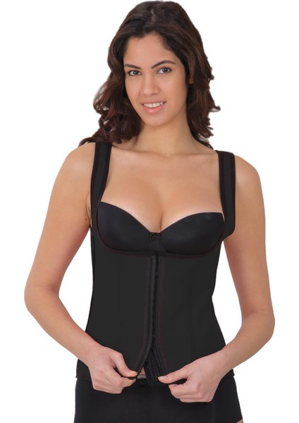 Siyah Mı 9173 Agraflı Göğsü Açık Atlet Korse