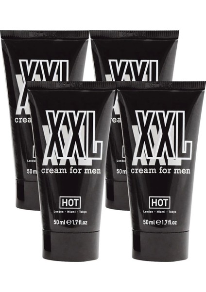 Süper Hotxxl Cream Men Hardener Delayer Enlarger 4lü Adet x 50 ml Erkeklere Özel Boyut Kremi