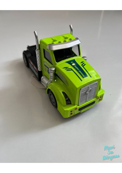 Metal Çek Bırak Tır Kafası Araba 13X5 cm Yeşil