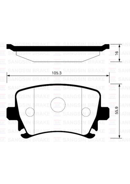 Sangsın SP2099 Arka Fren Balata Vw Passat. Cc. Caddy. Golf5. Golf6. Jetta / Audı A3. A6 / Seat Leon / Skoda Octavıa . Superb 04-> 3C0698451D-1K0698451G-4F0698451D