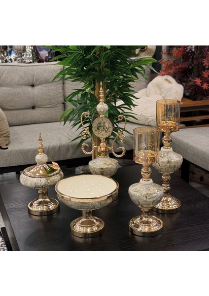 5 Parça Porselen Konsol Seti Salon Takımı fiyatları